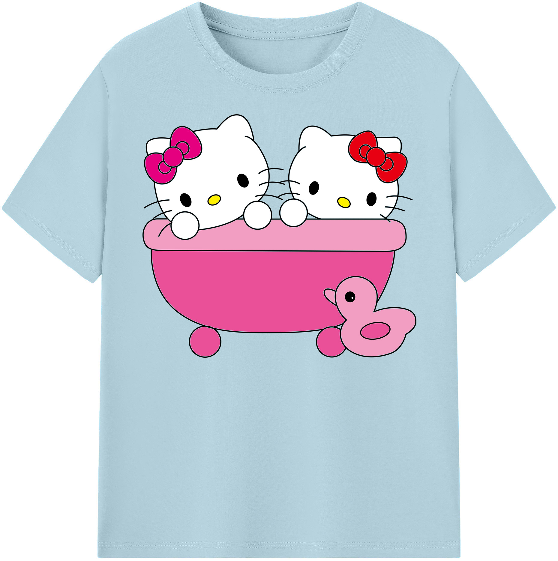 （画像用） Hello Kitty ハローキティ 綿100％半袖Tシャツ（フロントプリント）